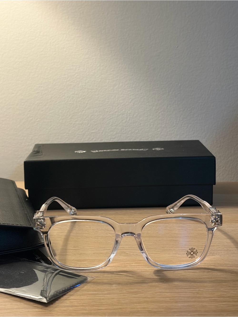 Clear Square Men's Eyeglasses — Classic Transparent Frames